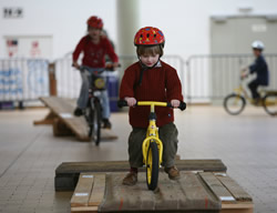 Fahrrad Teststrecke für Kinder