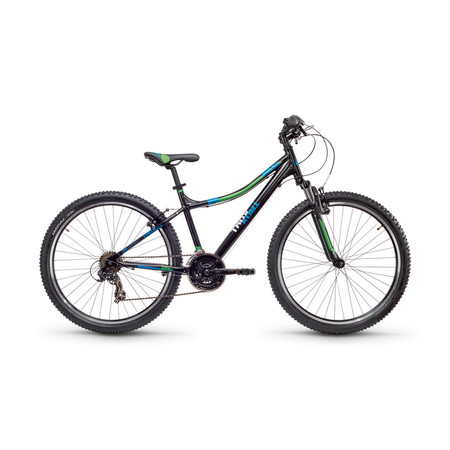 SCool troX cross 26 Zoll 21-S Gang MTB - black/blue/green matt