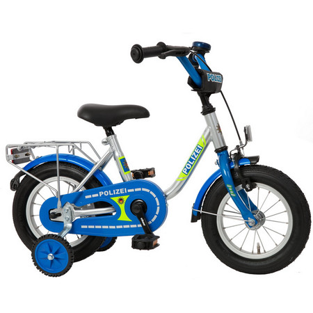 Bachtenkirch Kinderfahrrad 16 Zoll POLIZEI Blau//Silber//Neon 432-PZ-40