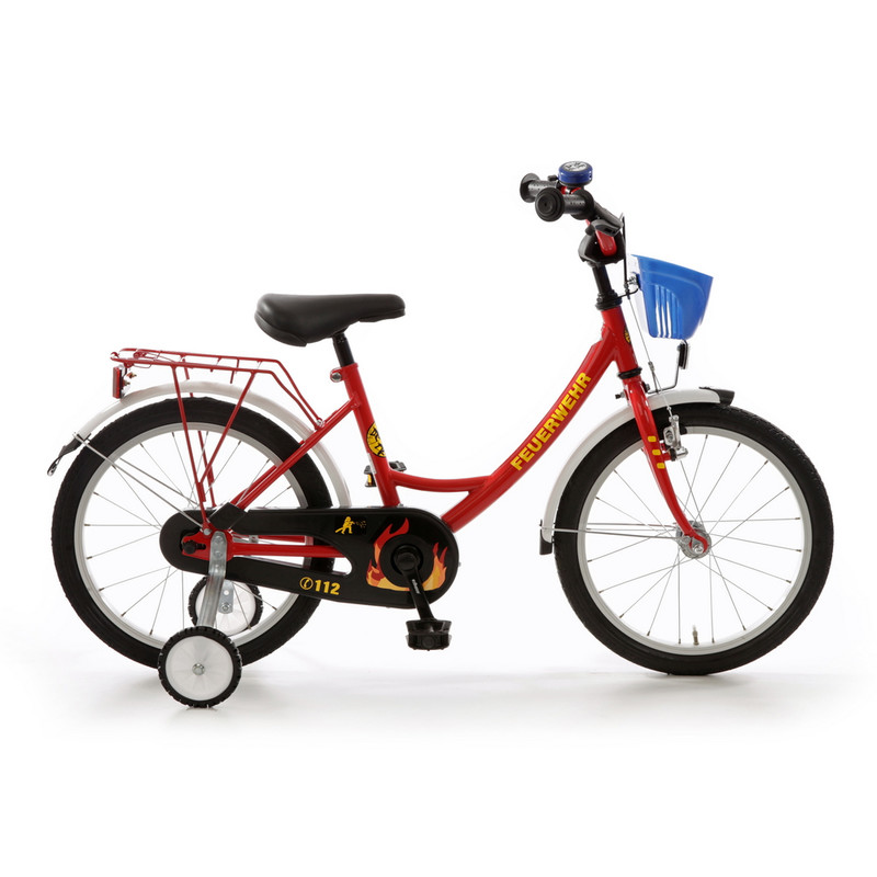 18 Zoll Kinder Jungen Mädchen Fahrrad Kinderrad Feuerwehr 544-FW