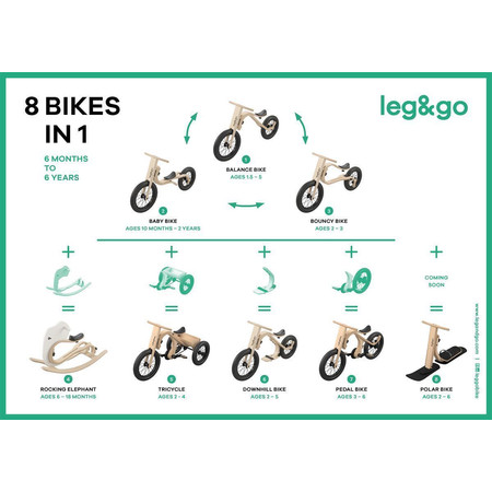 Leg&Go Laufrad - 3in1 Balance Bike